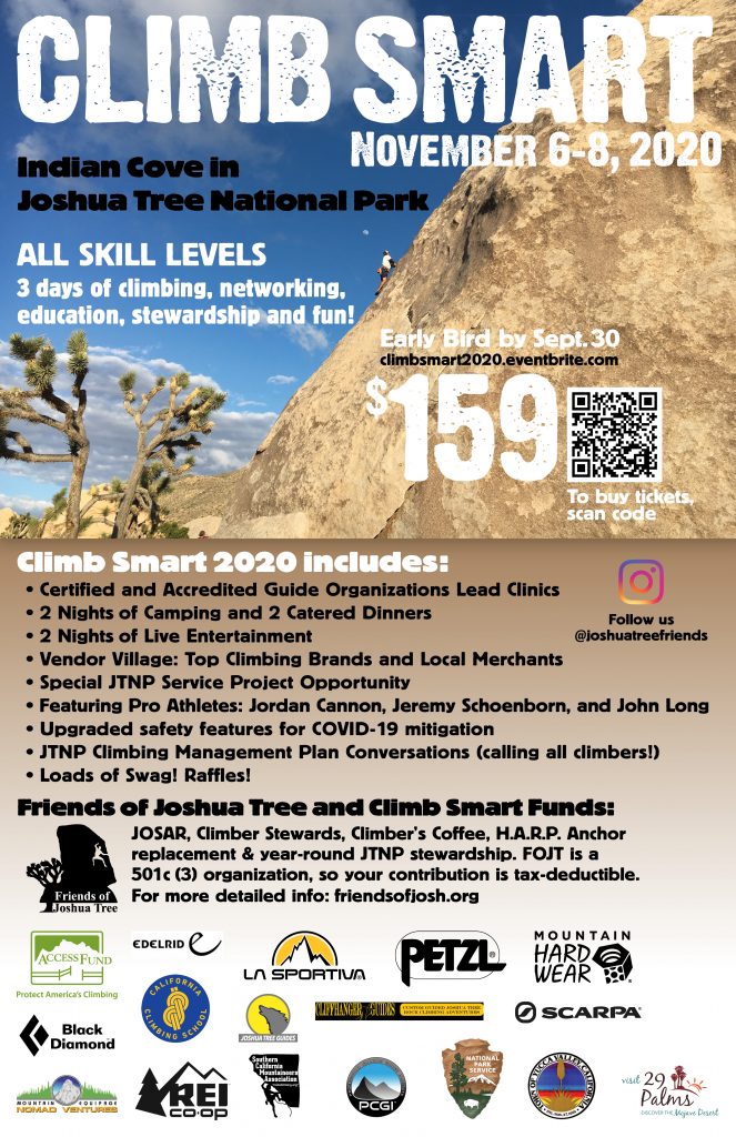 Climb Smart 2020 Registration Open! Event runs fully in the Park Nov. 6-8, 2020